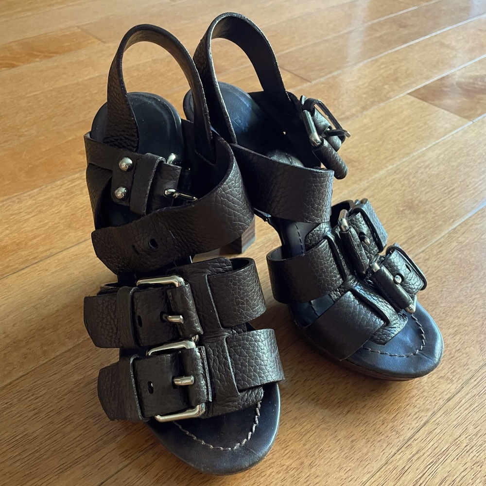 Theory Nubuck Leather Strappy sandals size 5.5